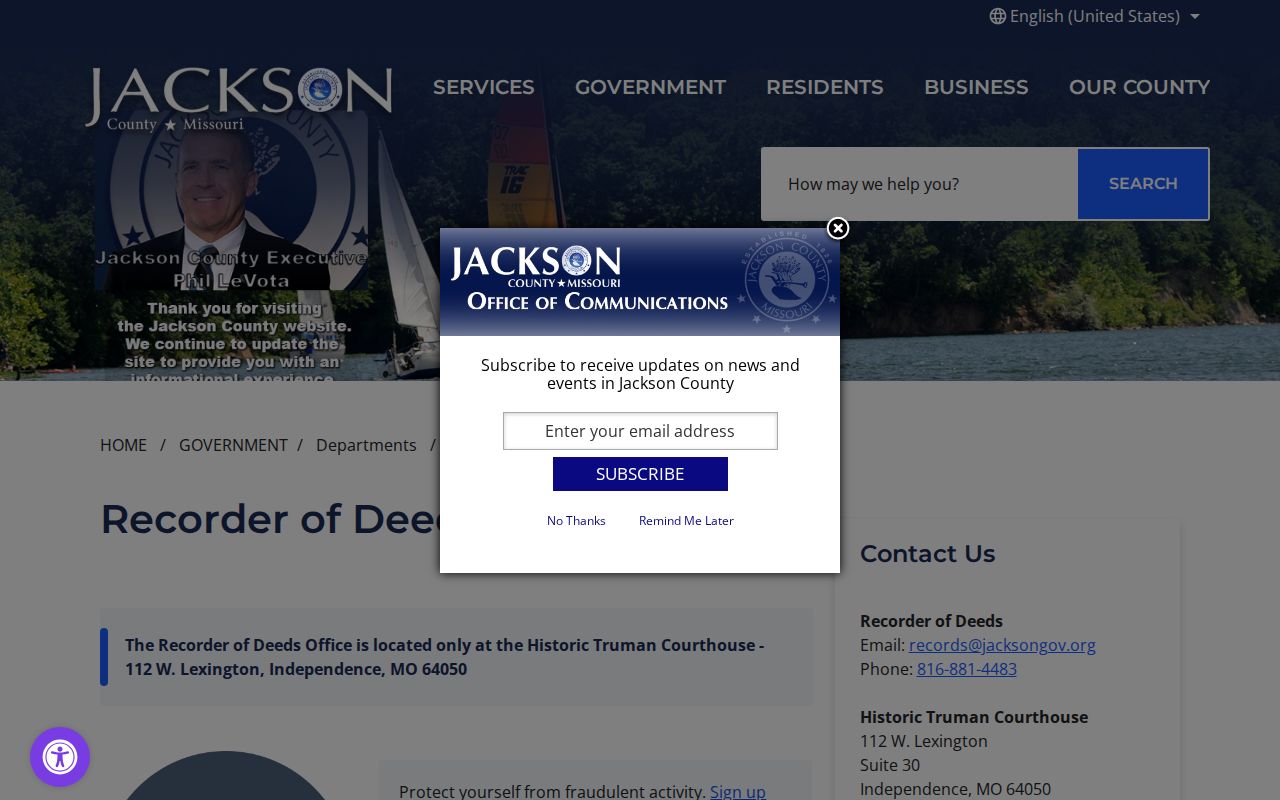 Raytown residents directory Jackson County Recorder of Deeds portal