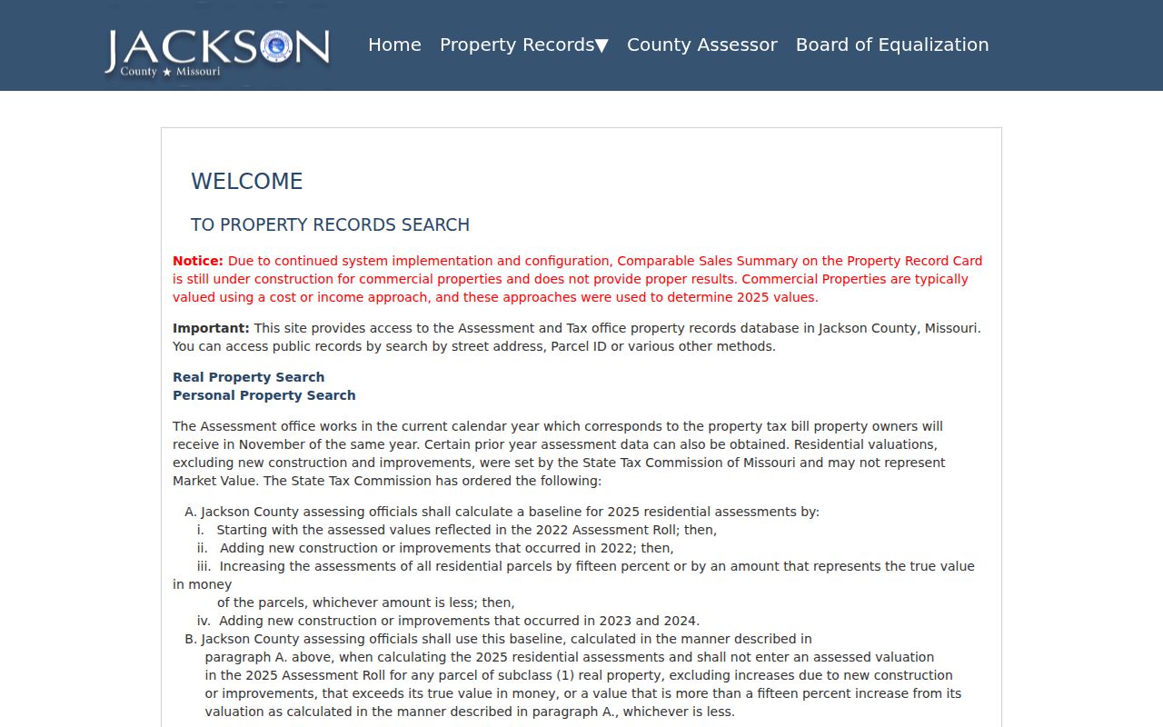 Raytown residents directory Jackson County Public Property Portal